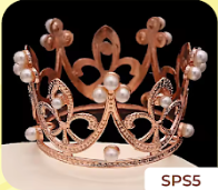 pequeña corona de perla rosa